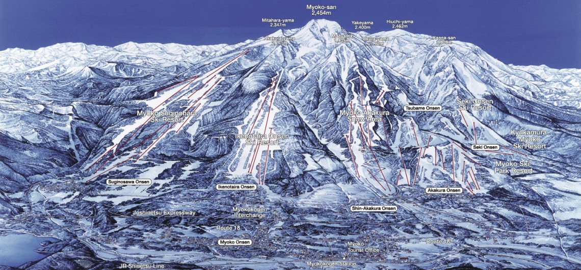 Myoko Kogen area map